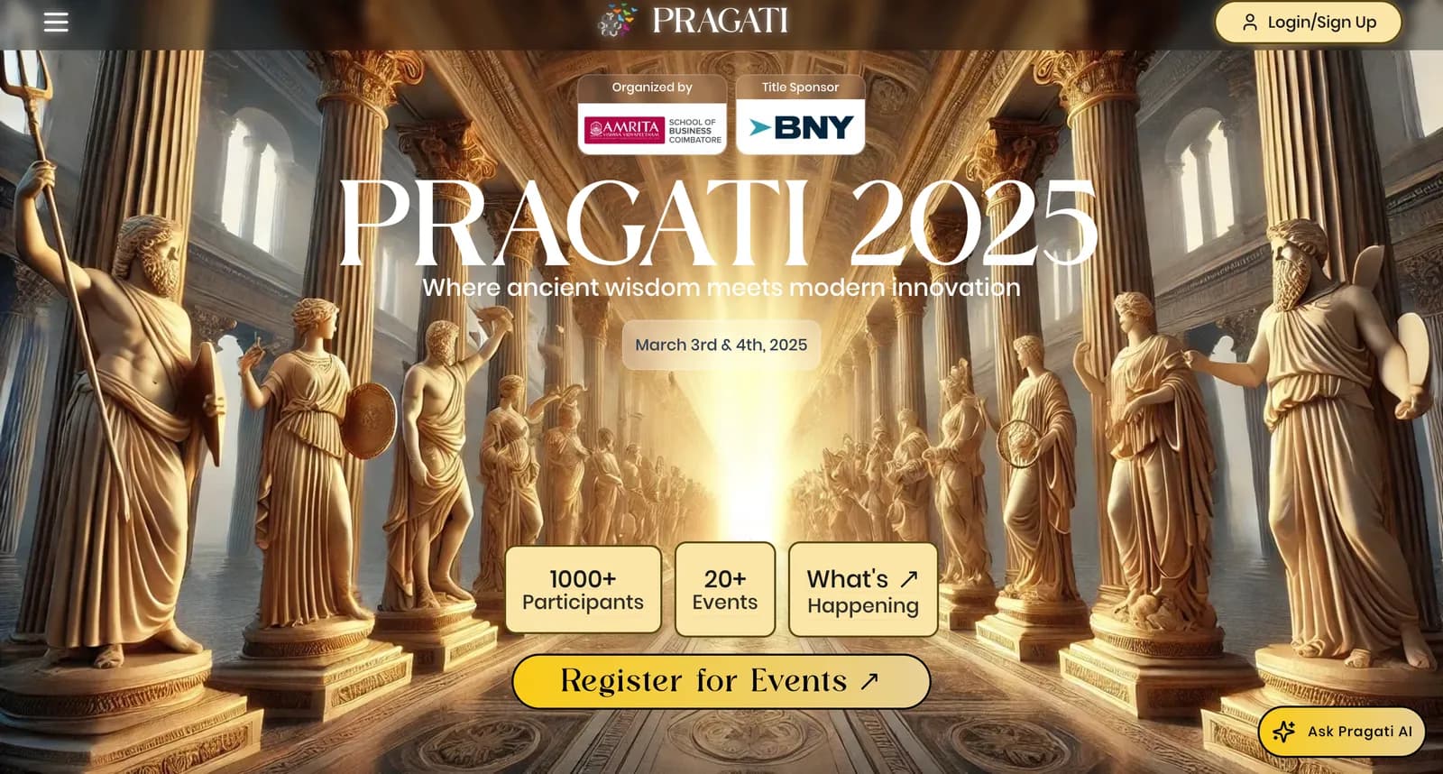 Pragati 2025 - ASB Annual Fest Platform
