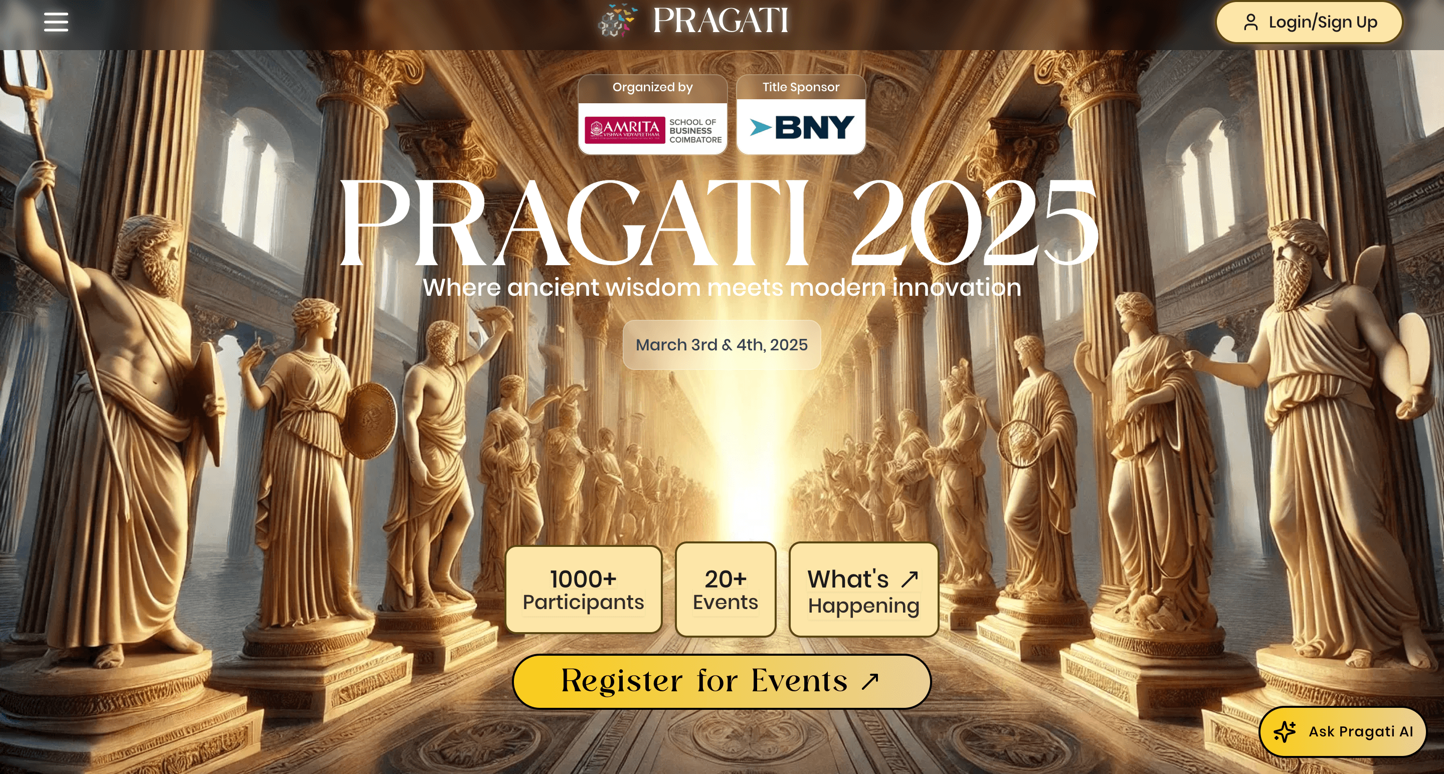 Pragati 2025 - ASB Annual Fest Platform